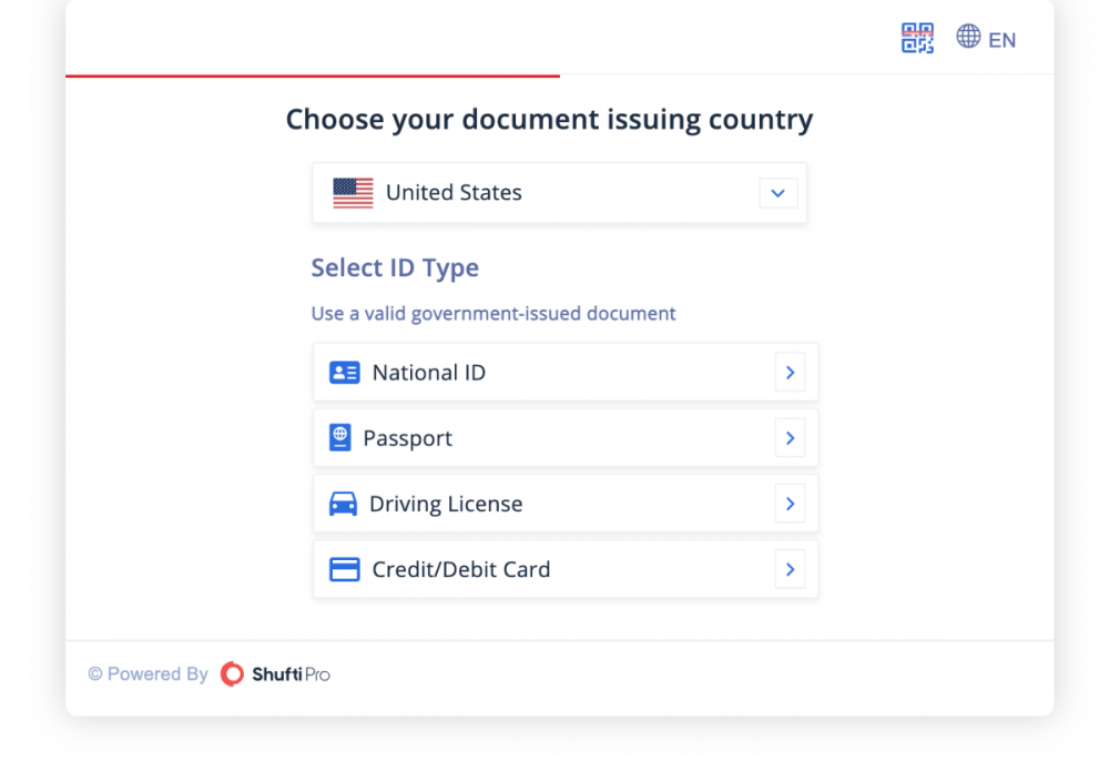 Verification language selecting