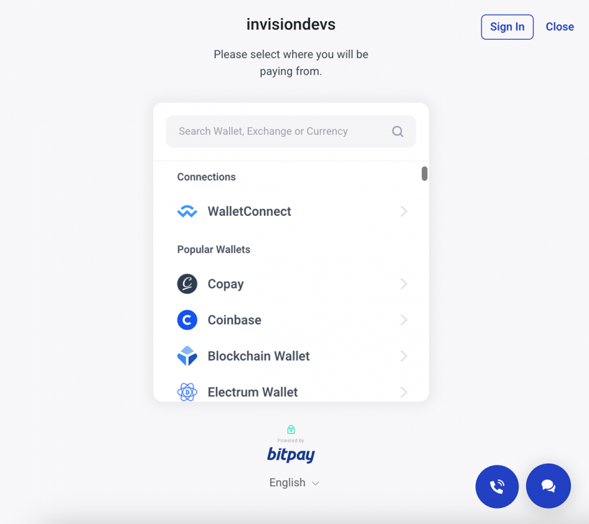 BitPay payment process