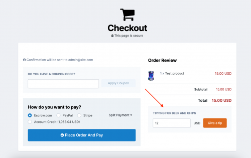 More information about "Checkout Tips"